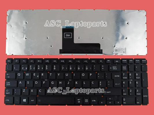 New PO Portuguese Teclado Keyboard For Toshiba Satellite L50-B L50D-B L50T-B L55-B L55D-B L55t-B Laptop, Glossy Frame Black