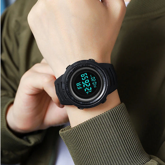 [2025 New Model] Men's and Women's Trendy Large Dial Electronic Watch | Smart Timer + Alarm Clock Reminder + Dual Calendar + Lighting | Versatile for Sports