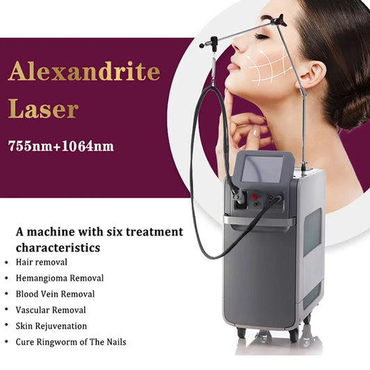 Professional Large Screen Alex 755Nm Machine Hot Sale Skin Rejuvenation Hair Removal Head Arm Feet-Cool Features IT